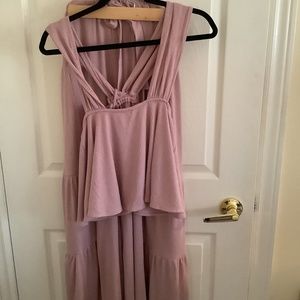 Free People cotton ribbed tank and wide leg pants set.  Size med but runs large.